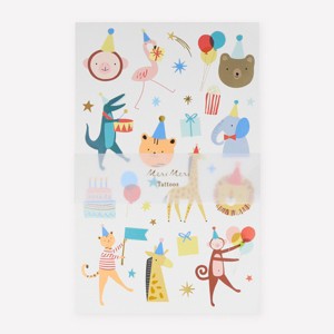 Meri Meri Animal Parade Tattoo Sheets (Pack of 2) - 1 of 2