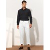 Lars Amadeus Men's Vertical Striped Dress Pants Straight Fit Formal Business Trousers - 3 of 4