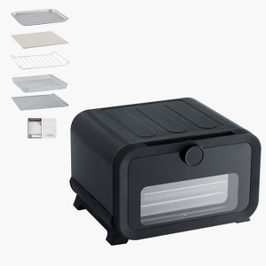 VEVOR Pizza Oven, 8 Presets Electric Pizza Ovens Air Fry Combo, 12-Inch Indoor Pizza Maker Smart Knob Control , 750°F Max Temp, Black - 1 of 4