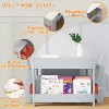 Kids Table and Chair Set, 4 In 1 Wooden Activity Table & 2 Chairs With Storage Drawer Detachable Tabletop for Toddlers Kids Drawing, Reading, Crafts - 3 of 4