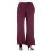 24seven Comfort Apparel Women's Plus Women's Plus Wide-leg Palazzo Pants - 3 of 4