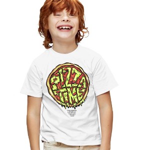 Teenage Mutant Ninja Turtles: Mutant Mayhem Pizza Time Kids T Shirt For Youth, White - 1 of 4
