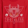 Men's - How to Train Your Dragon - Toothless Line Art Long Sleeve Graphic T-Shirt - 2 of 3