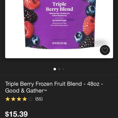 Triple Berry Frozen Fruit Blend - 48oz - Good & Gather™ : Target