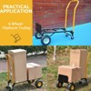 TROPOW 4-Wheel Convertible Hand Truck ¨C 2-in-1 Black Platform Dolly with Solid Tires (600LB Capacity for Warehouse/Garden) - 3 of 4
