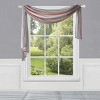 Kate Aurora Crushed Faux Satin Silver & Blush Rose Pink Ombre Window Curtain Scarf - 2 of 3