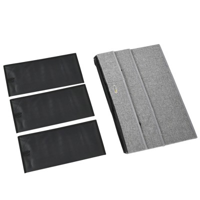 Gray 3-Step Pet Stairs with Storage for Bed and Couch