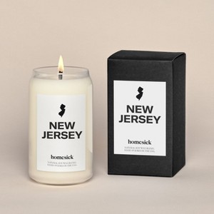 13.75oz Glass Jar Candy Apple Cranberry "New Jersey" Candle - Homesick Candles, Soy Wax Blend, 60-80hr Burn Time - 1 of 4