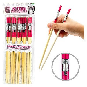 GAMAGO Kitten Cast Bamboo Chopsticks | Set of 4 - 1 of 3