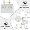 75.6 Inch Hidden Litter Box Enclosure with Cat Tree ＆ 2 Condo, Modern 2 in 1 Cat Tree Tower - 4 of 4