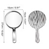 Unique Bargains Water Wave Pattern Round Cosmetic Mirror 1 Pc - 2 of 3