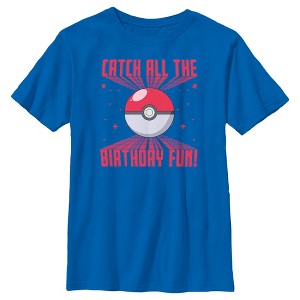 Boy's Pokemon Catch all the Birthday Fun T-Shirt - 1 of 4
