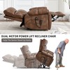 PAGED Power Lift Recliner Chair, Heating Massage Chair with Cup Holder and Side Pocket, Chenille Accent Chair for Bedroom, Living Room - 2 of 4
