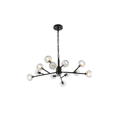 Elegant Lighting Graham 12 - Light Pendant in  Black