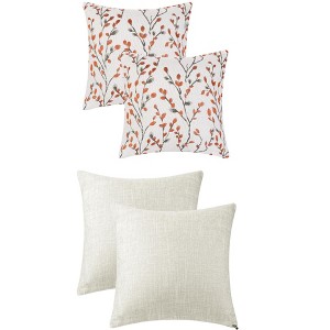REGALWOVEN 4 Pcs Soft Cozy Throw Pillow Covers for Home Decor 18" x 18" - 1 of 4