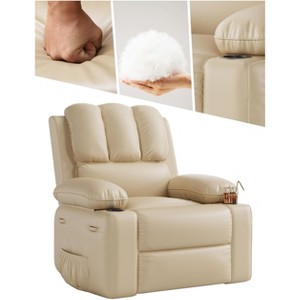 Oversized Recliner Chair for Adult, Padded Faux PU Leather Manual Reclining Sofa, Comfy Nursing Chair, Capacity 400LB - 1 of 4