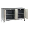 Treasure Trove Accents 4 Door Credenza Ellinwood Blue Gray - 3 of 4