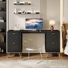Tribesigns 59'' Modern Computer Desk with File Drawers, Simple Work Desk with Storage for Home Office - 2 of 4