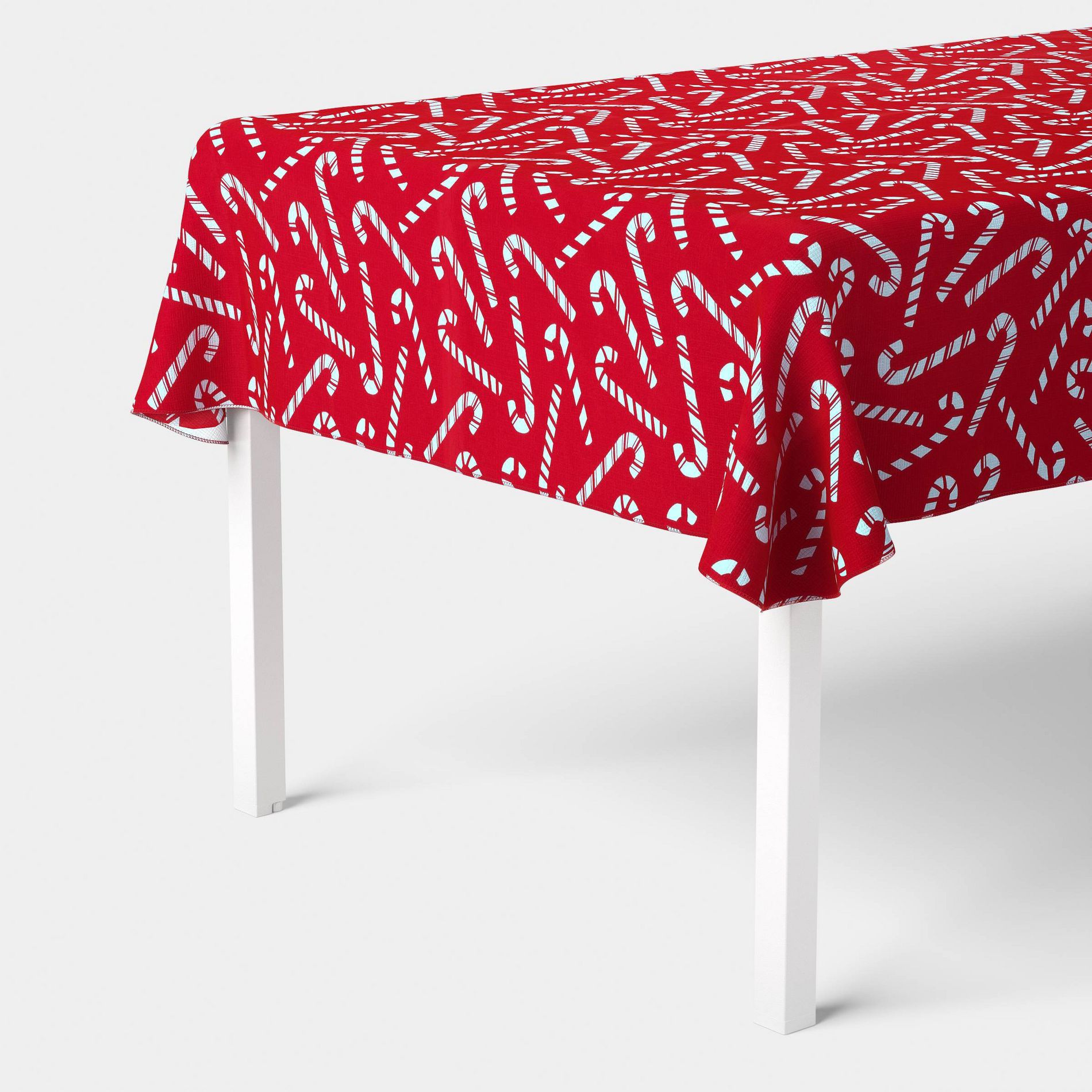 84"x60" Christmas Candy Cane Tablecloth - Wondershop™