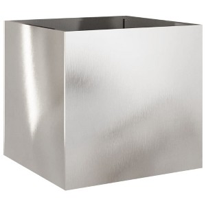 vidaXL Stainless Steel Planter - Silver Rectangular Garden Container 19.3"x18.5"x18.1" for Outdoor/Indoor, Balcony, and Patio Decor - 1 of 4