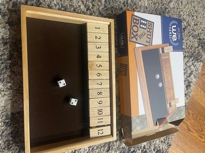 We Games Shut The Box Game Wooden - 12 Number Flip Tiles With
