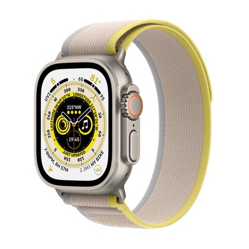 Apple Watch Ultra Gps Cellular 49mm Titanium Case With Yellow