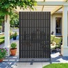 PexFix 72 In. X 47 In. Black Metal Freestanding Privacy Screen Garden Fence For Deck Patio Balcony Outdoor Privacy Panel Vertical Fence Design - 2 of 4