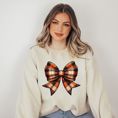 Simply Sage Market Women's Graphic Sweatshirt Coquette Fall Plaid