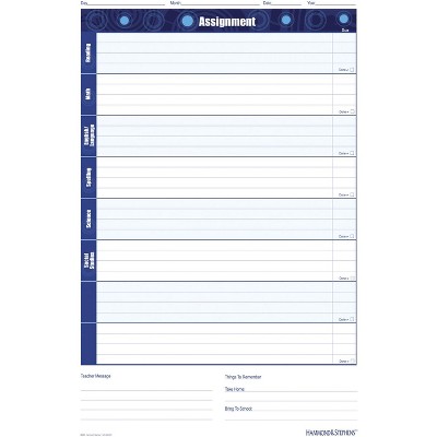 Hammond & Stephens Assignment Wall Chart, Wet Erase, 24 x 36 in