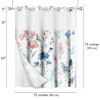 Americanflat 72x75 Hookless Shower Curtain - Floral Blue and Pink Shower Curtain with Sheer Panel, Snap-In Liner, and Grommets - 100% Polyester - 2 of 4
