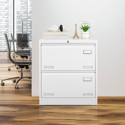 2 Drawer File Cabinet With Lock, Metal Vertical Filing Storage Cabinet ...