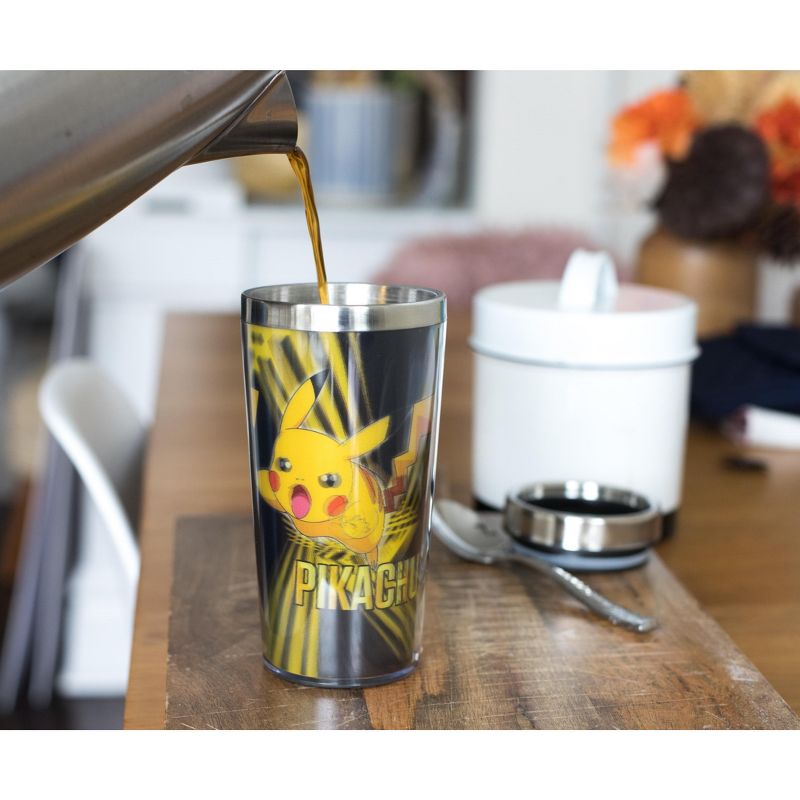 Just Funky Pokemon Lenticular Pikachu 16oz Travel Coffee Mug Tumbler w/ Non-Spill Metal Lid, 5 of 7