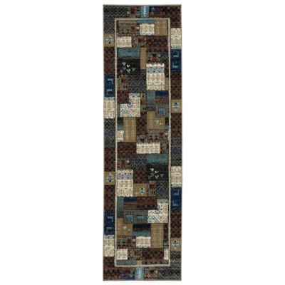 Oriental Weavers Venice 4258X Blue/Multicolored Indoor Area Rug - 2'3" x 7'6"