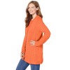 Woman Within Cotton Cable Knit Cardigan Sweater - 4 of 4