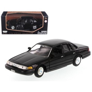 1998 Ford Crown Victoria Black 1/24 Diecast Model Car by Motormax - 1 of 3