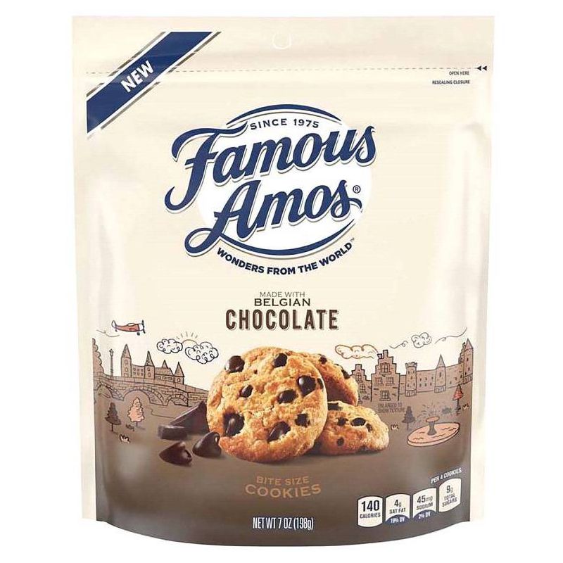 Famous Amos Belgian Chocolate Chip Cookies - 7oz, 1 of 3