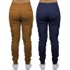 Jump Start Women's Loose  Fit  Cotton Flex Stretch Cargo Jogger Pants-2 Pack - 3 of 3