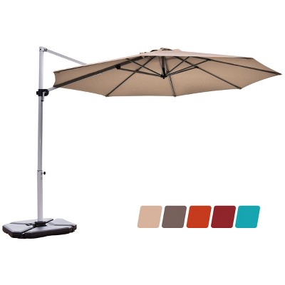 Tangkula 11' Outdoor Cantilever Umbrella Patio Canopy Offset