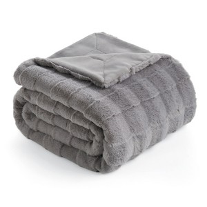 Cozy Bliss Faux Fur Throw Blanket Soft Bed Blankets for Sofa Bed - 1 of 4