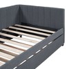 NicBex Twin Size Upholstered Daybed with Trundle,Sofa Bed Frame for Bedroom,Living Room,Apartment,Linen Fabric - 4 of 4