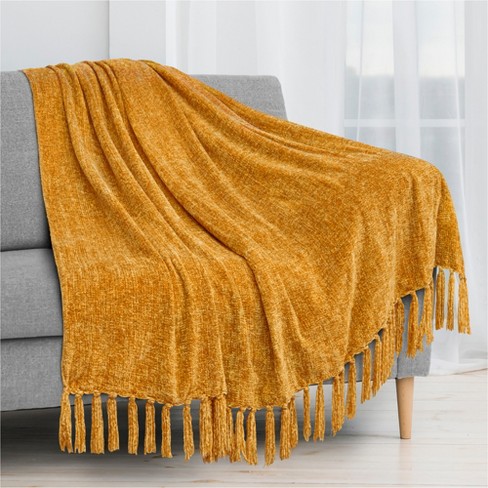 Gold best sale bed throw