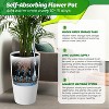 2PC Tall Round Tapered Planter, Indoor/Outdoor Self Watering Pots, Large Flower Pot Outdoor with Built-in Drainage and a Water Level for Home - 4 of 4