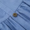 Girl's Button Midi Skirts Casual High Elastic Waist A Line Pleated Midi Chiffon Pink Skirts with Pockets - 4 of 4