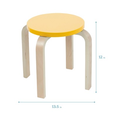 Assorted Birch Bentwood Stackable Stools Set of 6