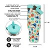Lilo & Stitch All-Over Tropical Stitch Print Blue 40 Oz Stainless Steel Water Bottle - 2 of 4