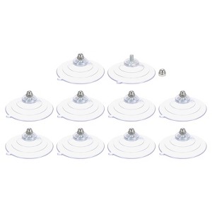 Unique Bargains PVC Durable Hooks and Hangers Suction Pads with Screw 10 Pcs - 1 of 4