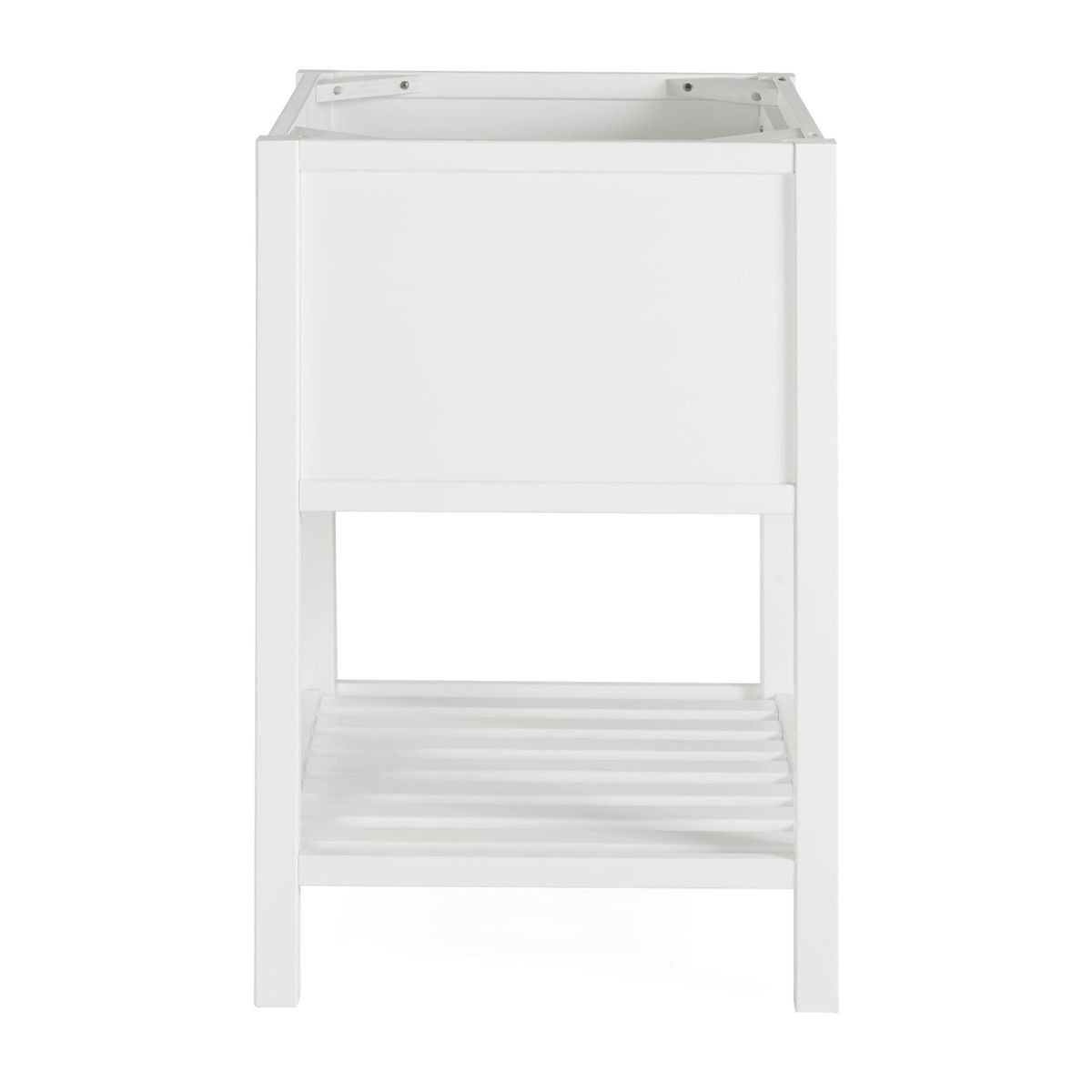 Alaterre Furniture Harrison 24 in. W Vanity Base Cabinet without Top, Bathroom Storage with Soft-Close Drawers, Solid Pine Wood Construction, White - thumbnail 8