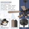 ZACHVO 52inch Outdoor Ceiling Fan with Light and Remote, Matte Black with Barnwood Blades, 5-Speed Reversible DC Motor - 2 of 4