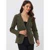 Allegra K Women's Regular Fit Casual Lapel Long Sleeve Denim Pockets Blazer - 2 of 4