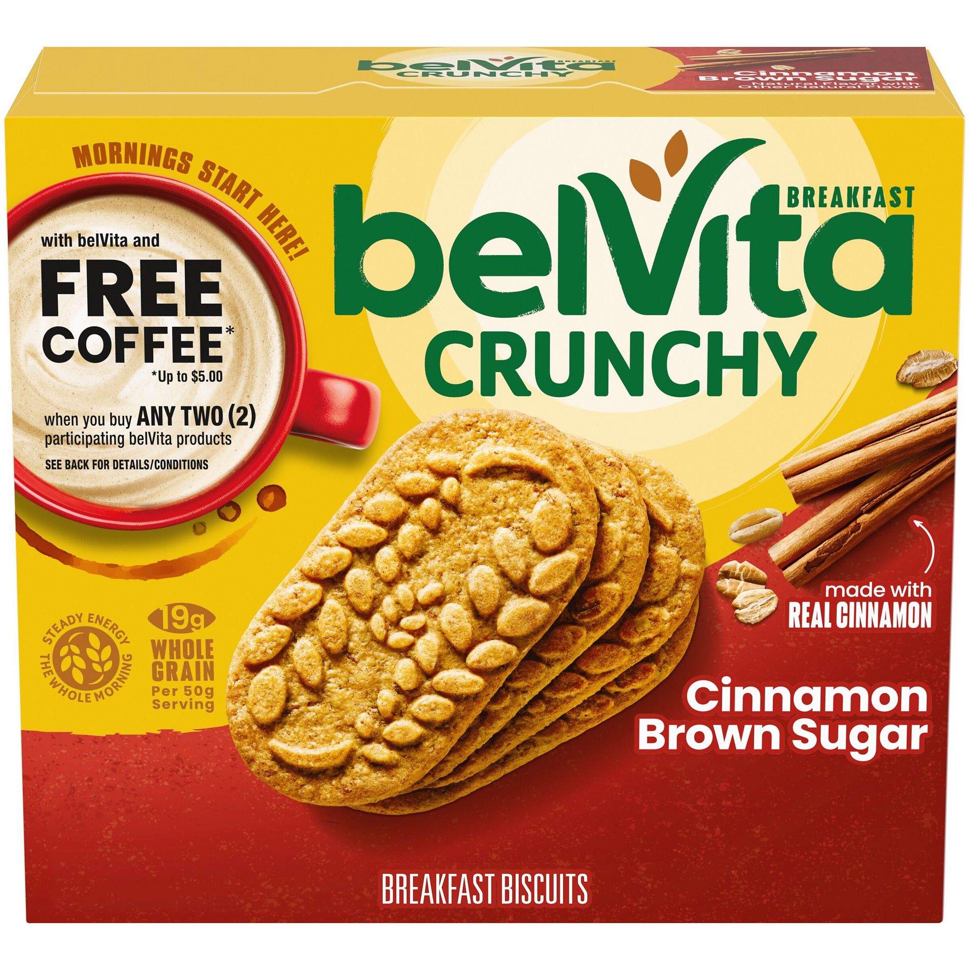 BelVita Cinnamon Brown Sugar Breakfast Biscuits - 8.8oz/5pk
